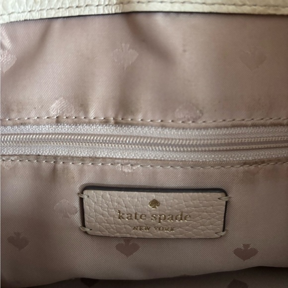 Kate Spade Leila Medium Triple Compartment Shoulder Bag Tan Cream Colorblock - Picture 5 of 12